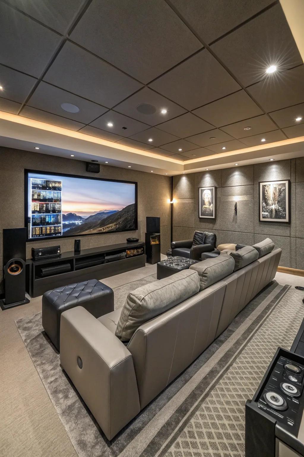 Integrated media systems create a seamless home theater experience.