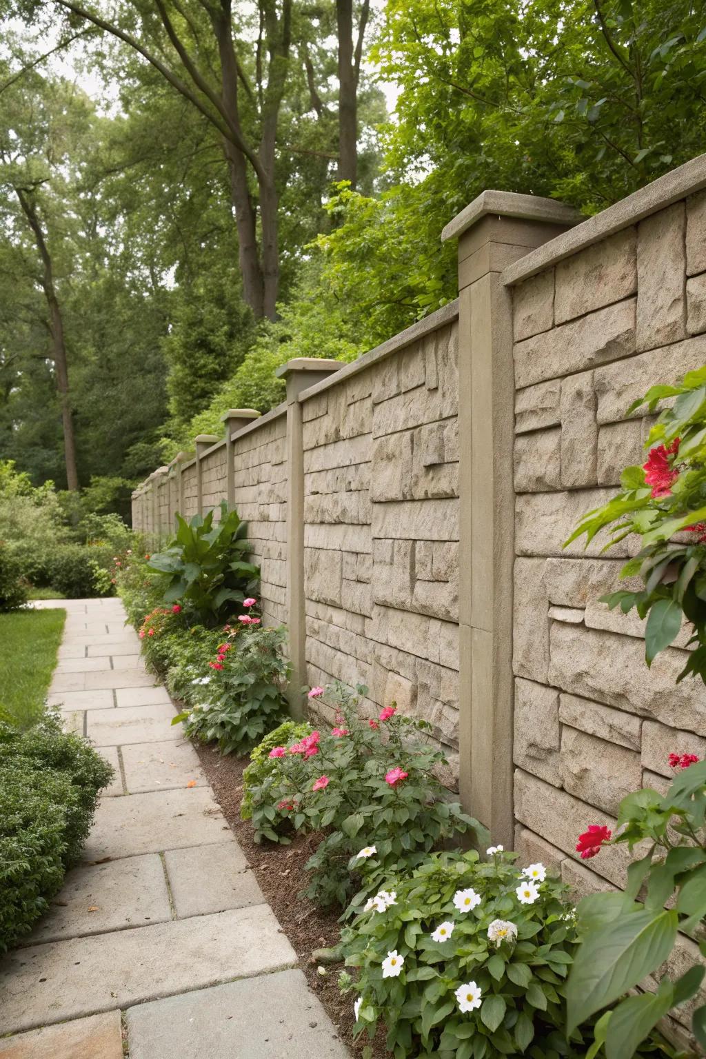 Faux stone panels offer a quick and elegant solution.