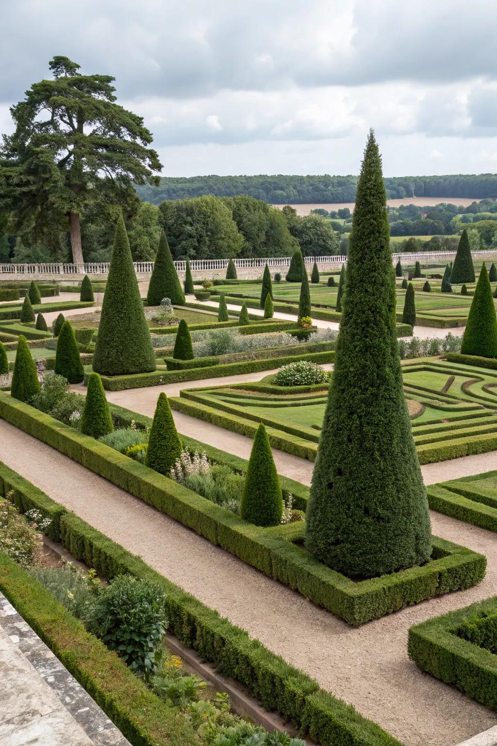 Structured arborvitae layouts bring sophistication to any garden.