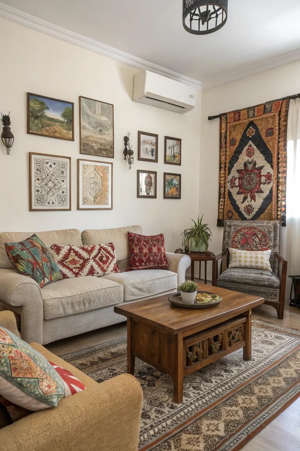 An diverse living space that embodies personal preference and ingenuity.