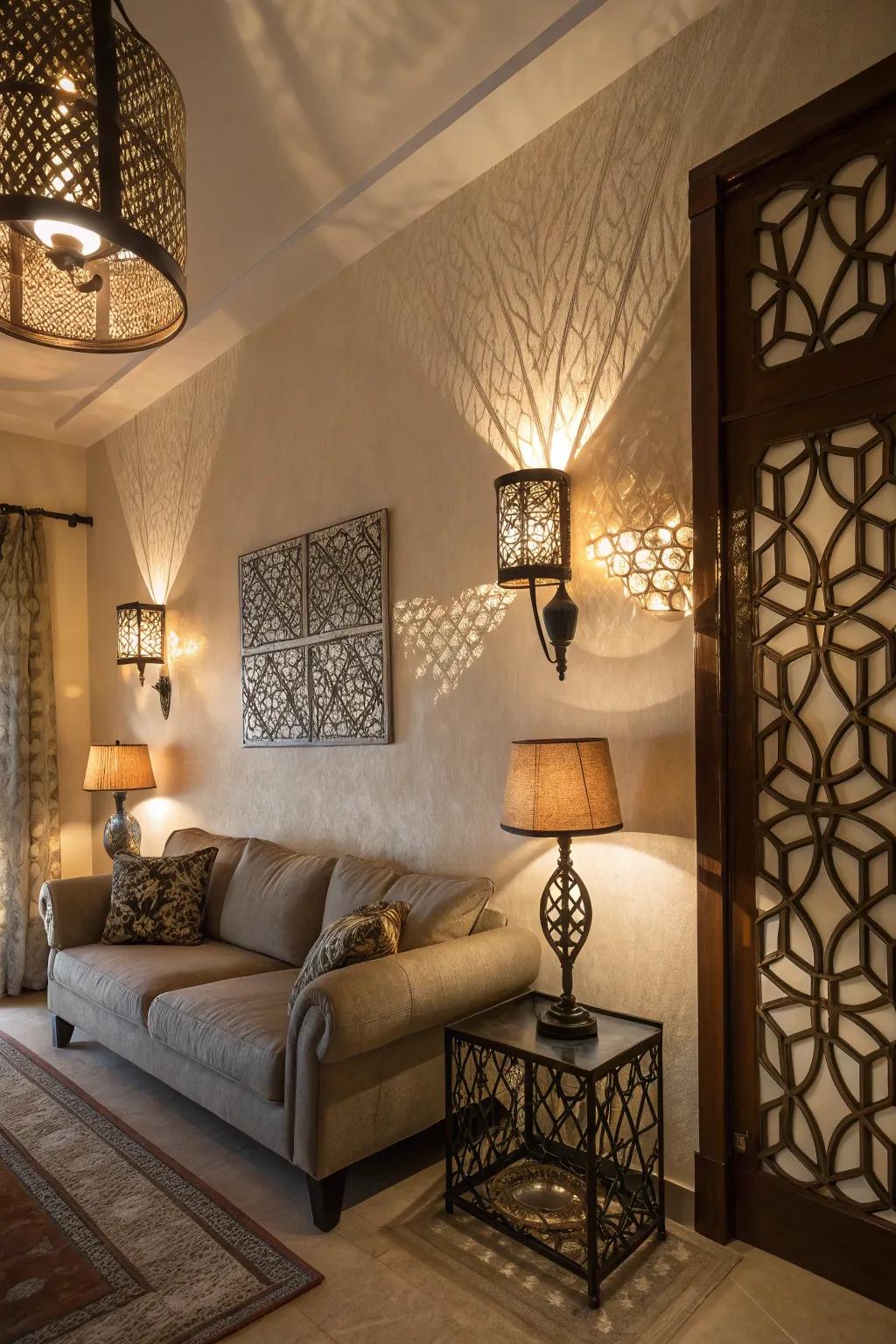 Your lighting gains an artistic dimension from shadows.