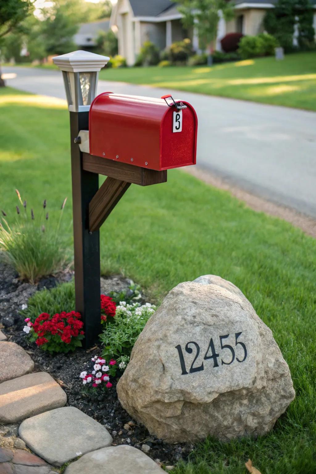 Bespoke stone insignias infuse a distinctive character into your mailbox precinct.