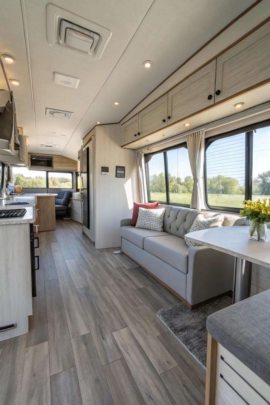 Laminate flooring offers a stylish and practical solution.