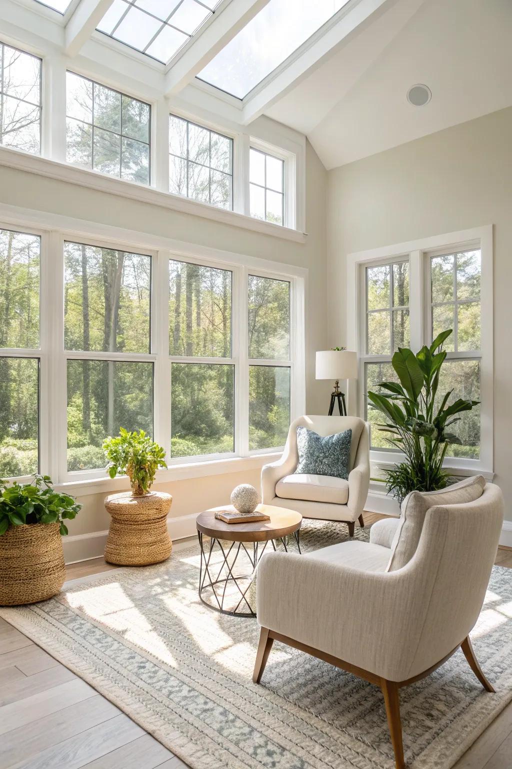 A bright and airy open design that feels large.