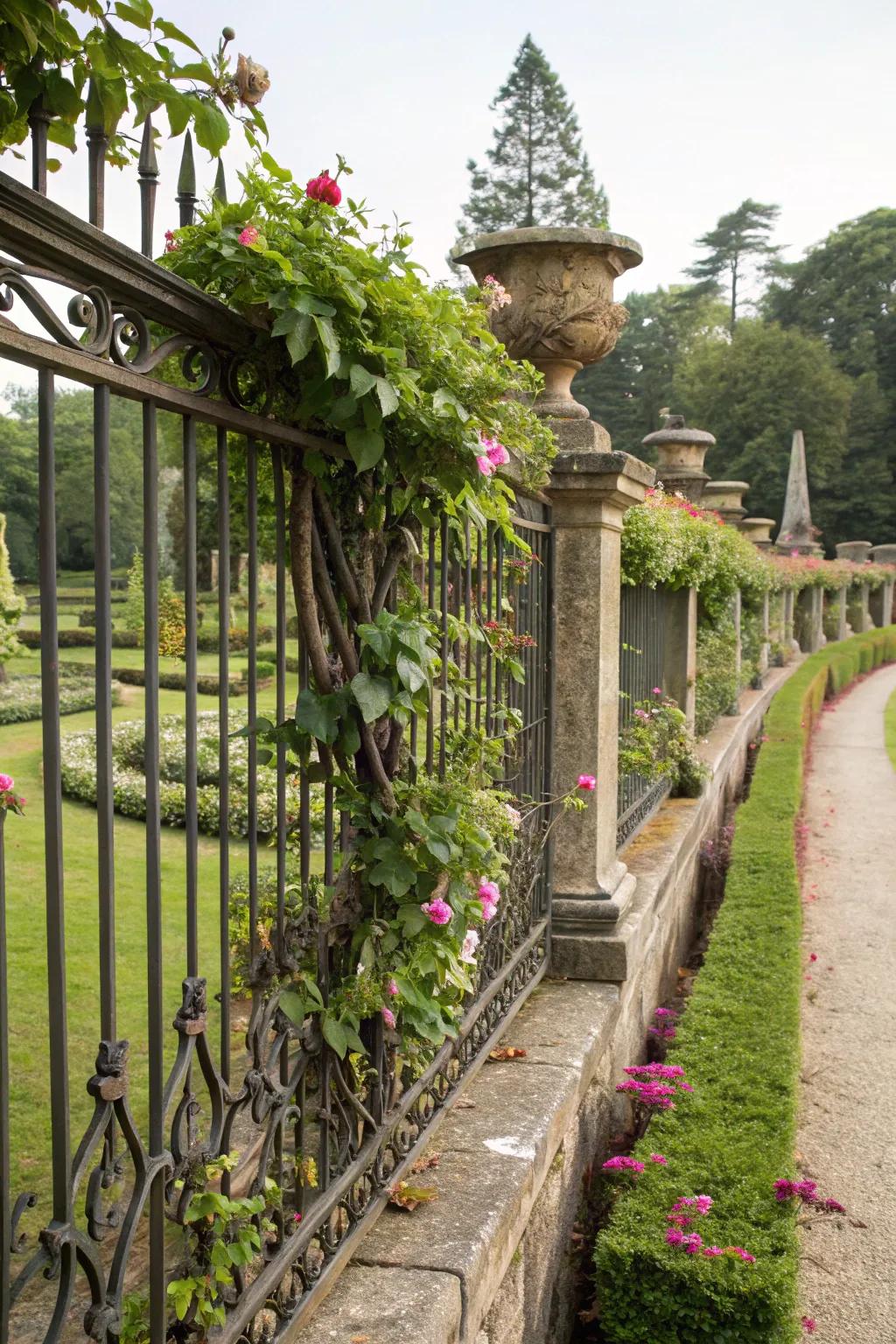 A seamless integration of nature and design with climbing plants.