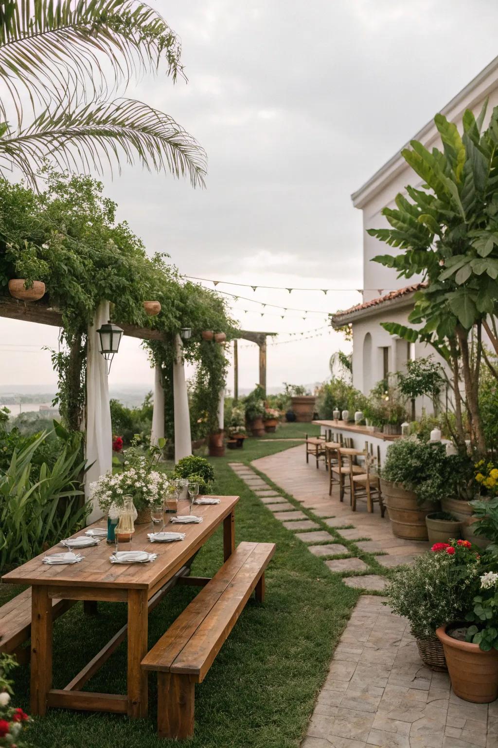 Natural elements add a touch of elegance and simplicity.