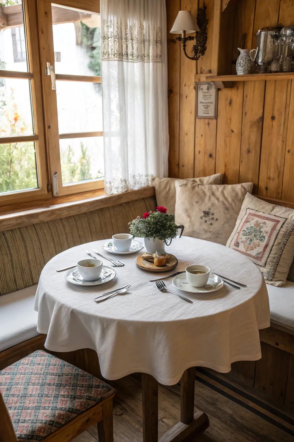 A delightful dining enclave ideal for breakfasts or intimate get-togethers.