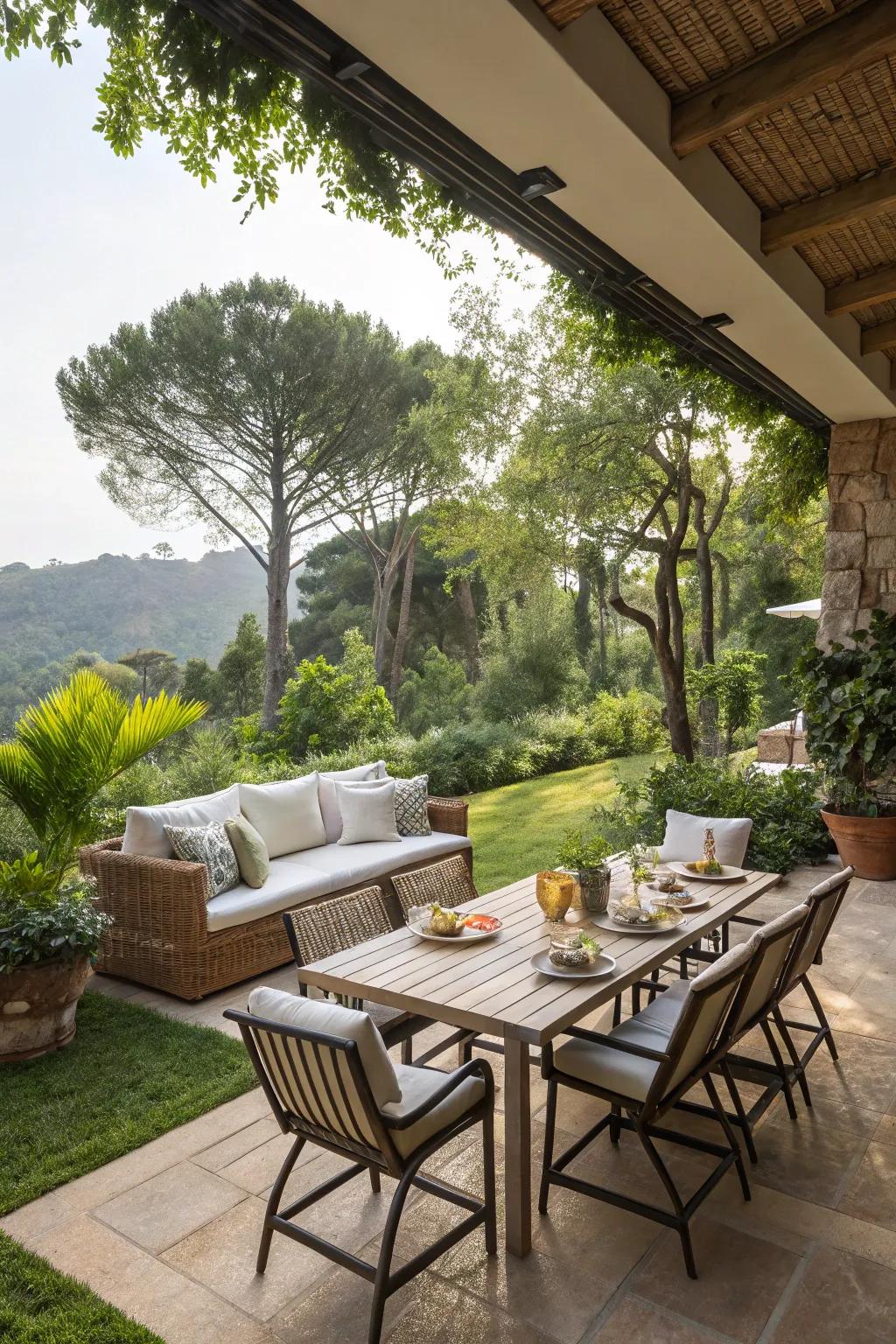 Outdoor living zones make gardens an extension of your home.