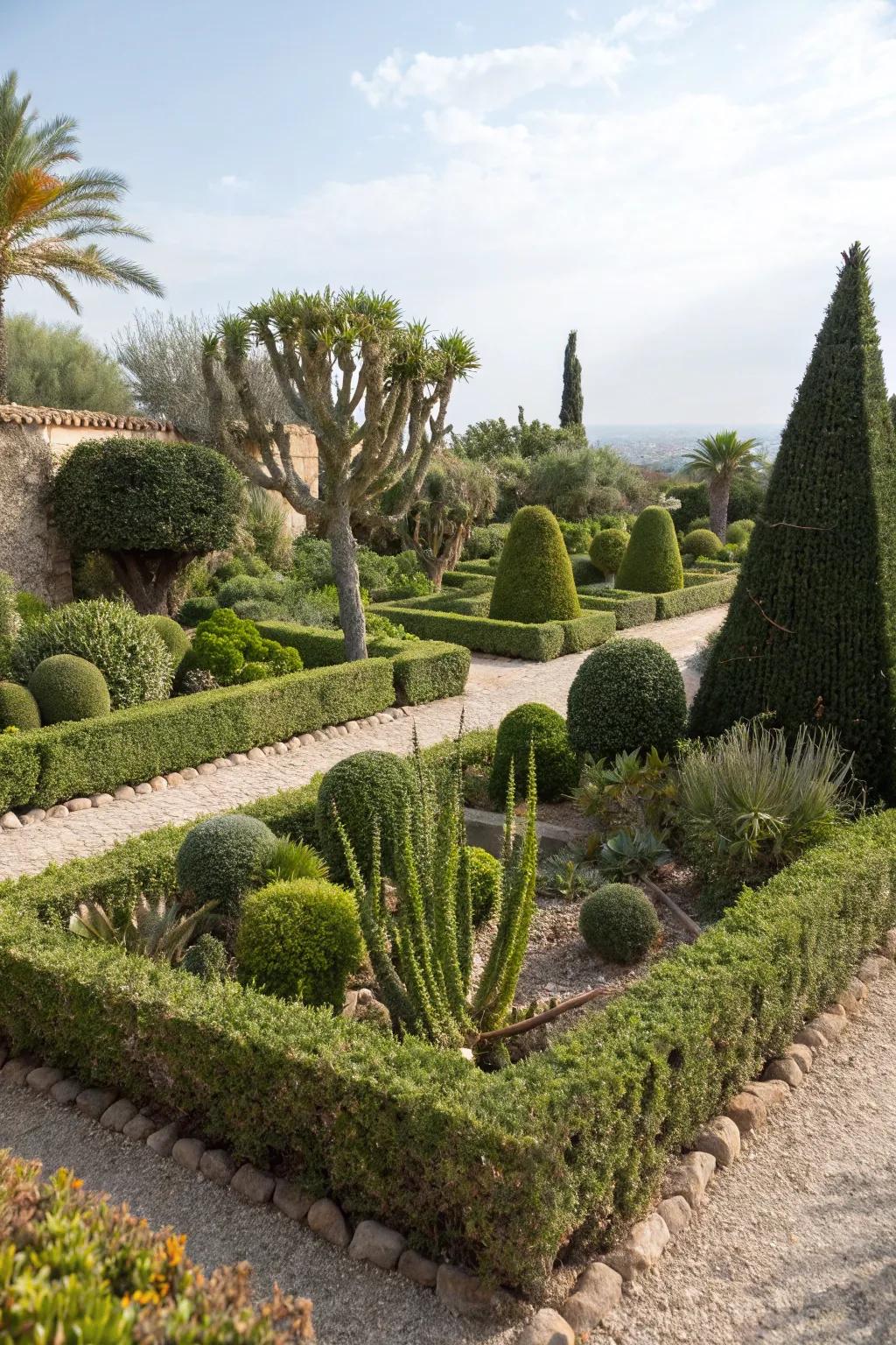 Geometric patterns bring a contemporary edge to any landscape.