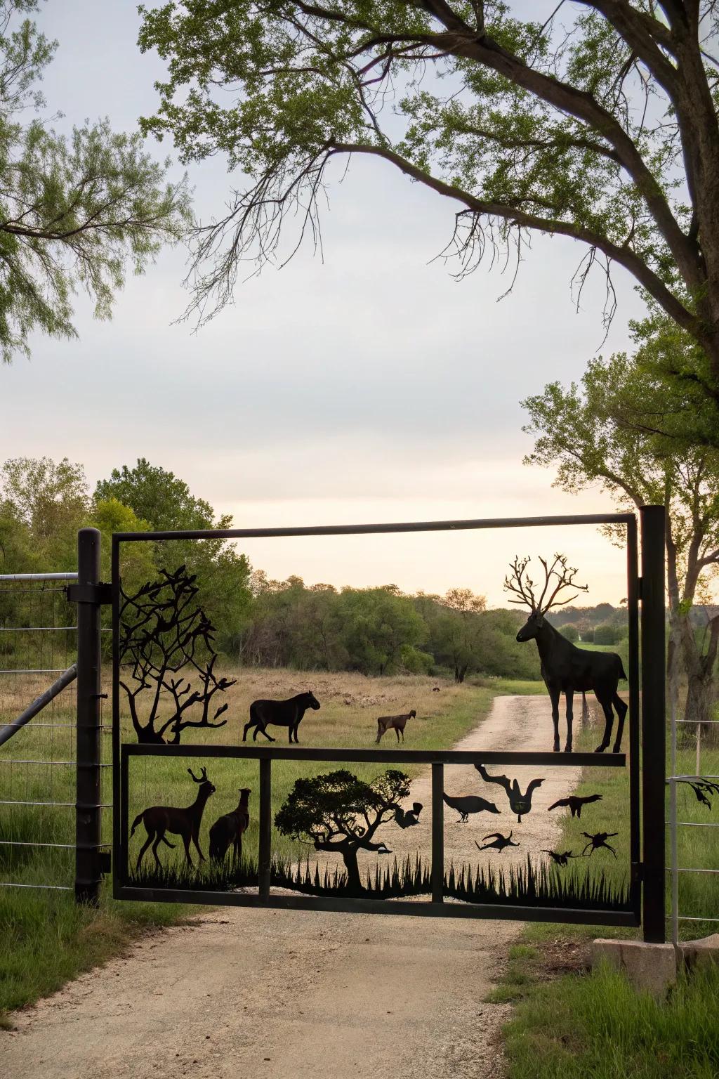 Celebrate nature with a wildlife-themed gate.