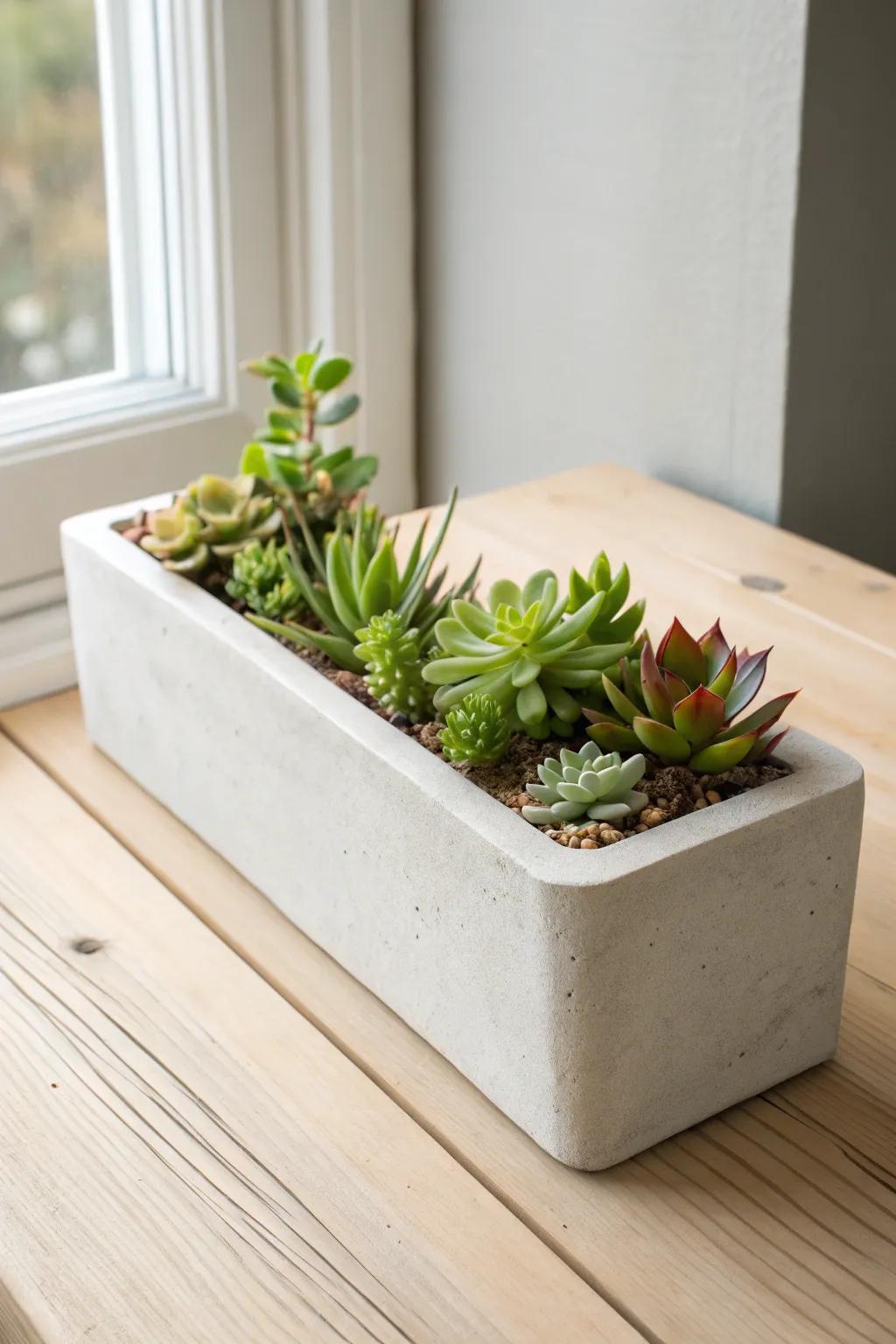 Elevate your space with minimalist concrete planters—perfect for showcasing your favorite succulents with style and simplicity.