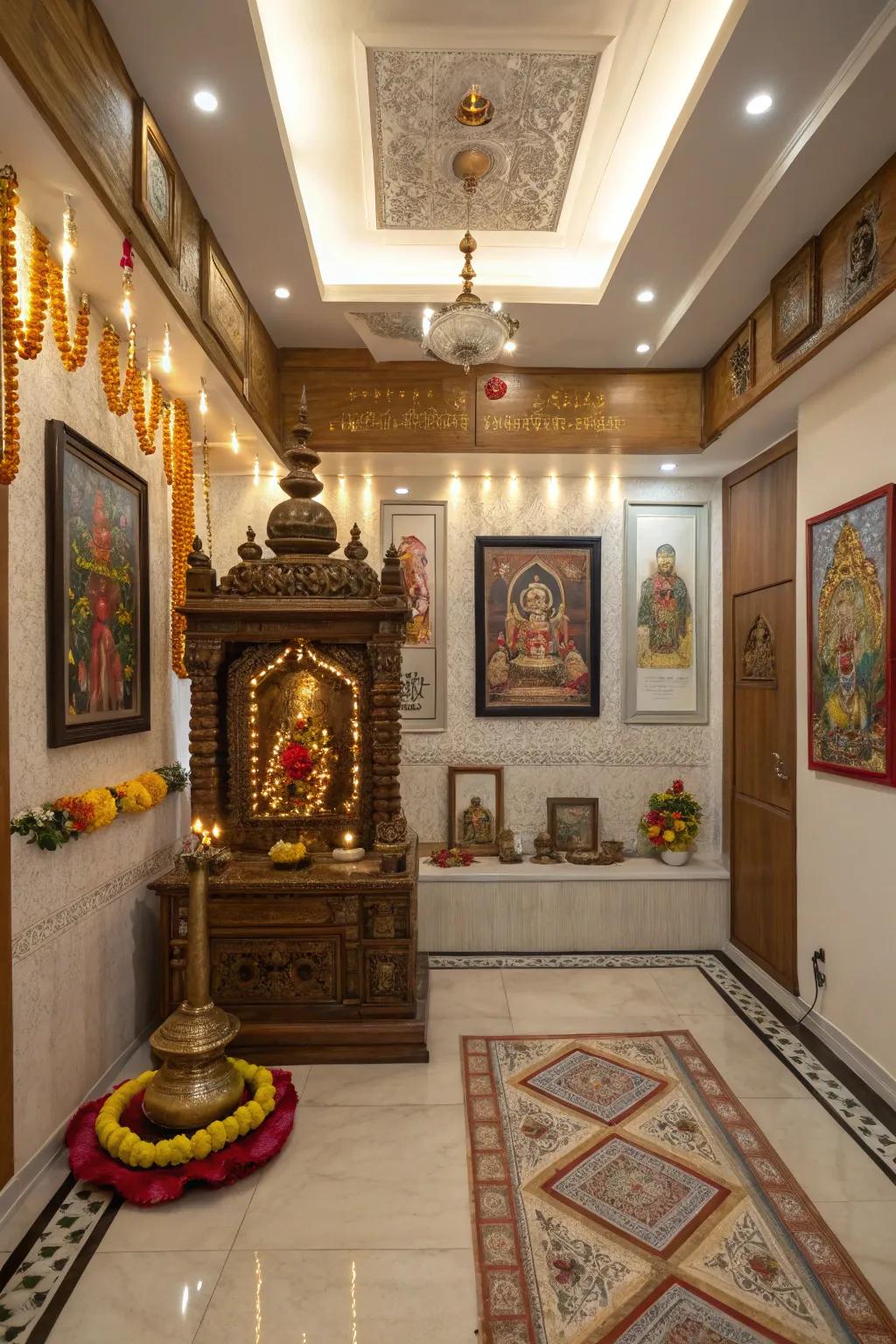 Traditional artwork that brings cultural depth to your pooja room.