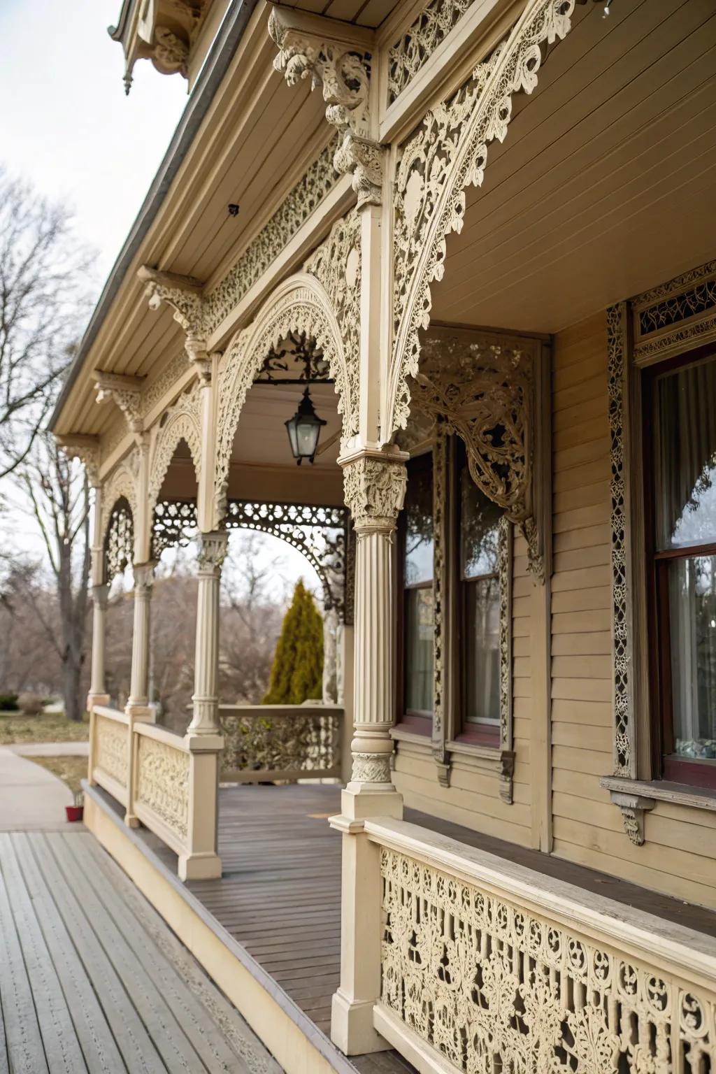 Sophisticated details with decorative trim.