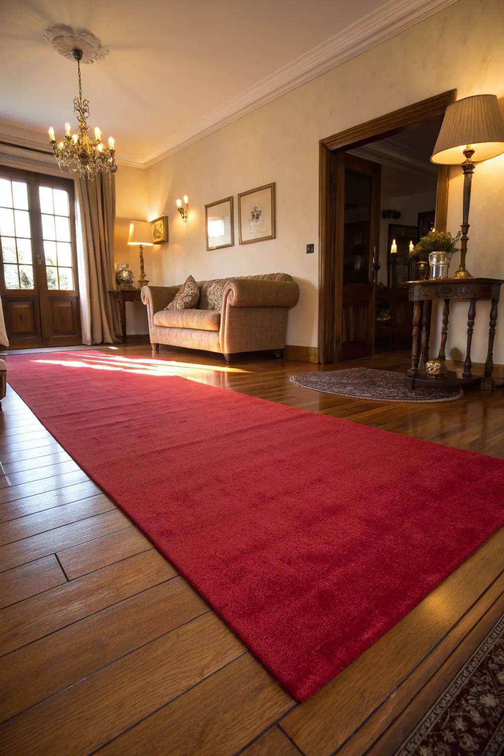 Layering delivers degree and feel to this stylish lounge area.