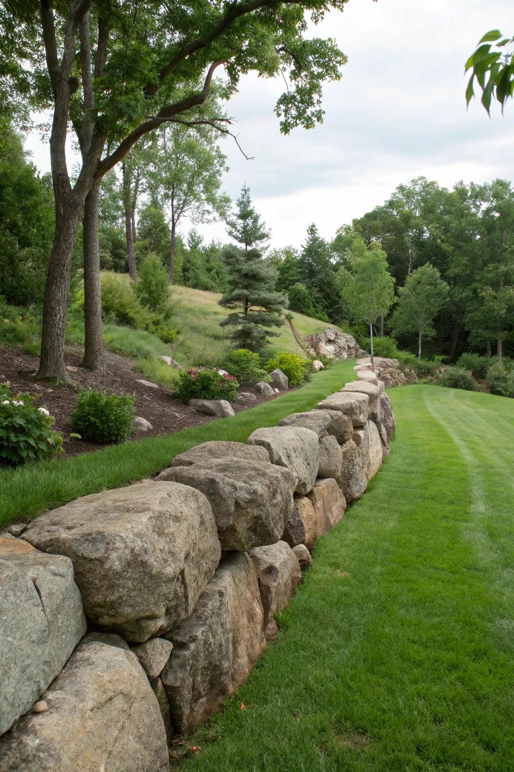 Monoliths render a compelling and genuine declaration in landscaping.