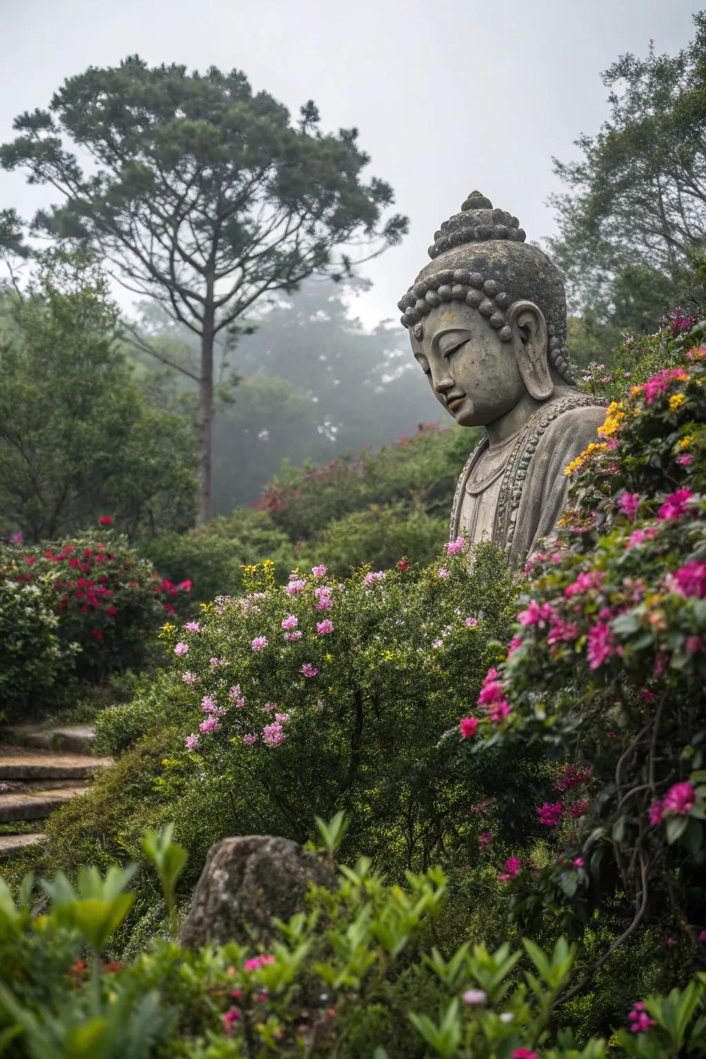 Add mystique with enigmatic garden figurines.