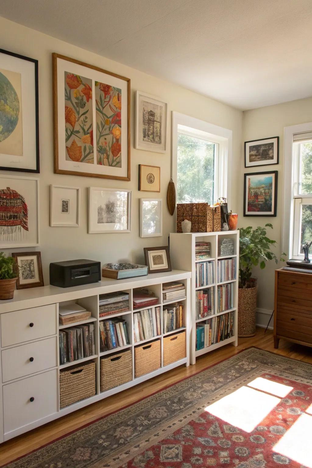 A room showcasing character through functional decor.