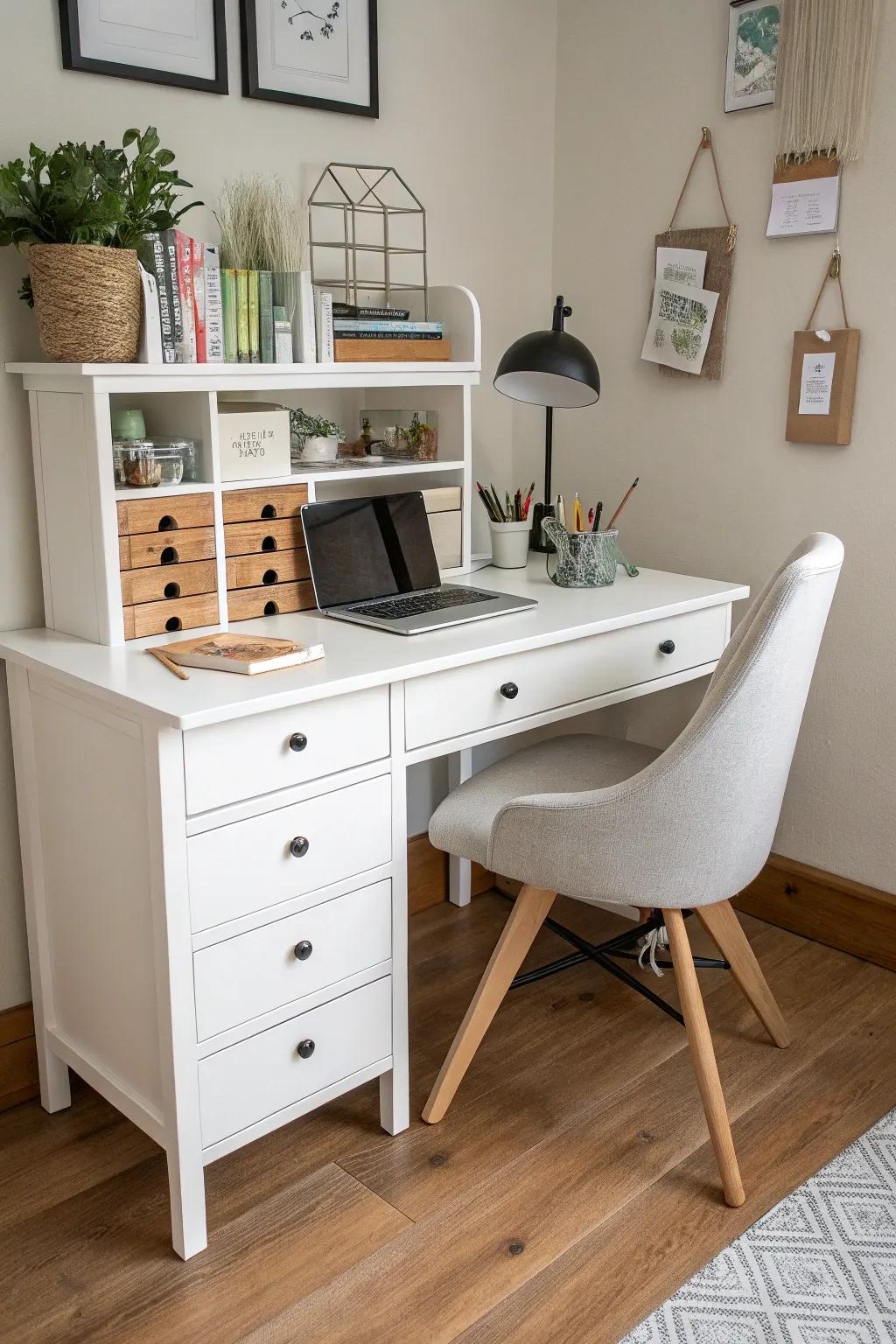 Functional furniture is key to a versatile workspace.