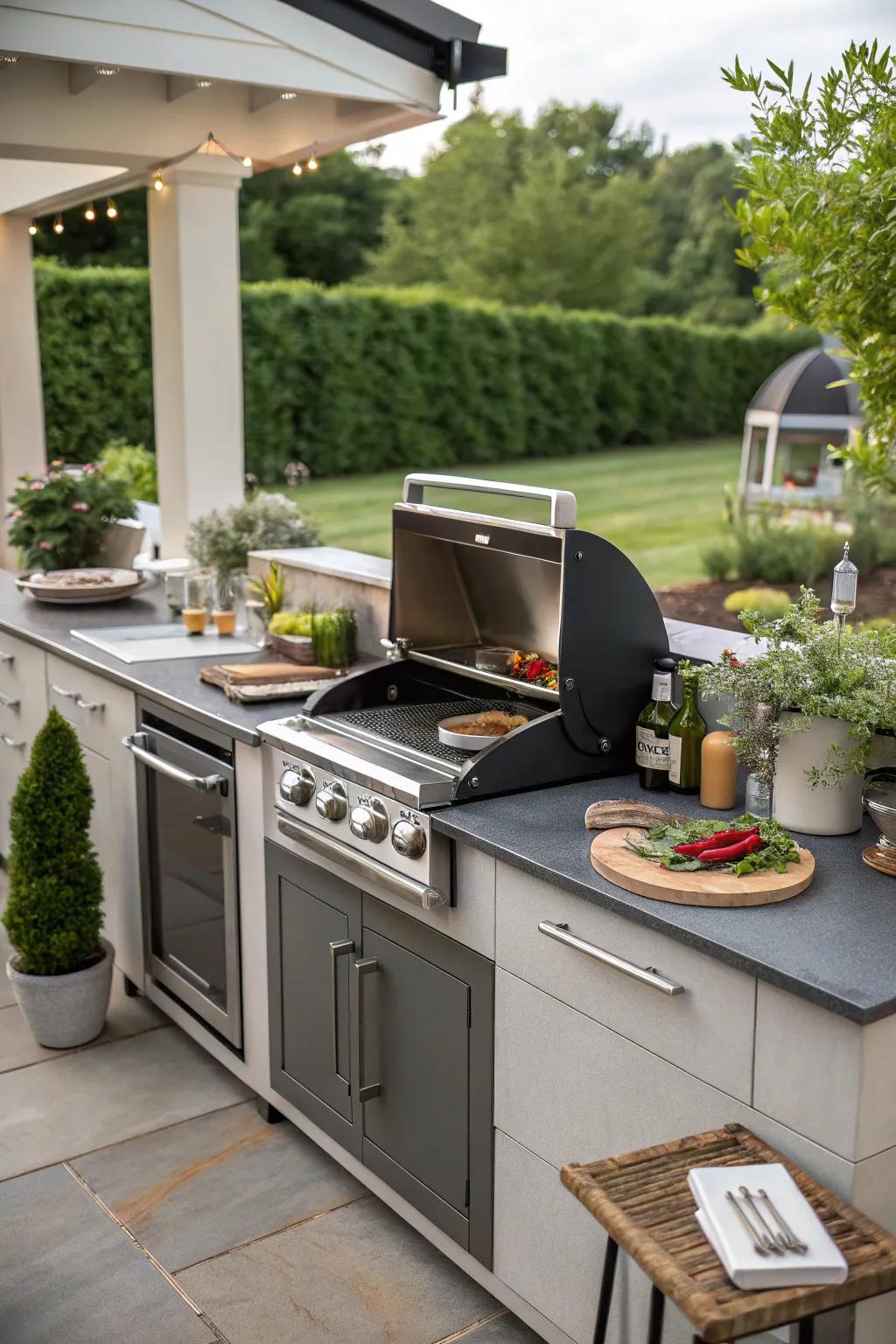 Multifunctional appliances provide versatility in cooking.