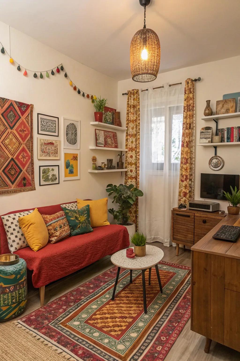 Adding colors and patterns makes your decor more vibrant.