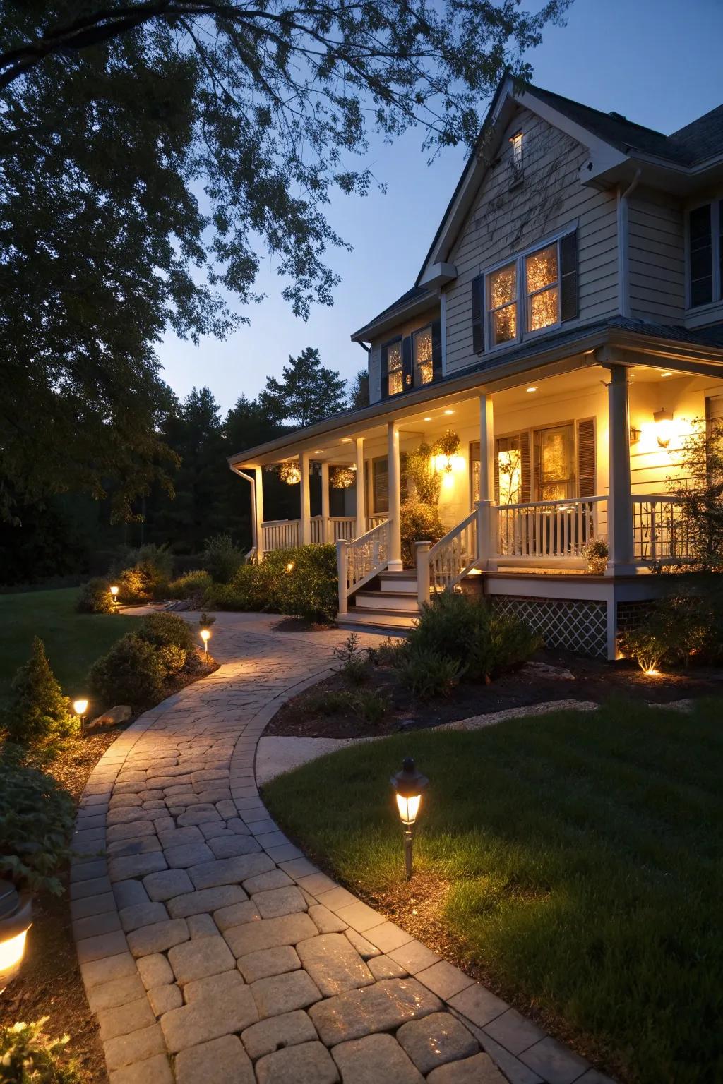 Outdoor lighting adds safety and ambiance to your landscape.