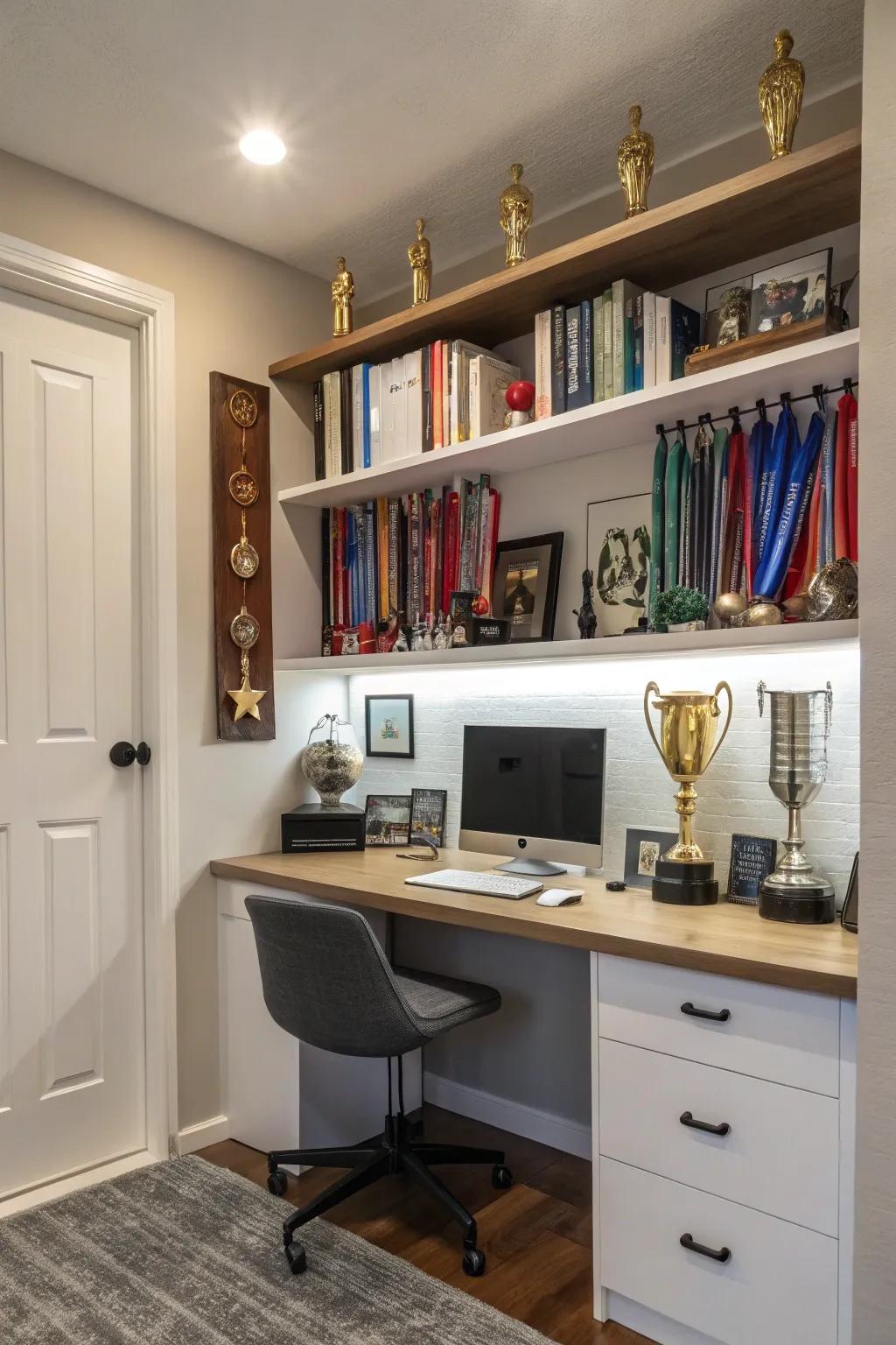 Showcase your successes with a stylish trophy display.