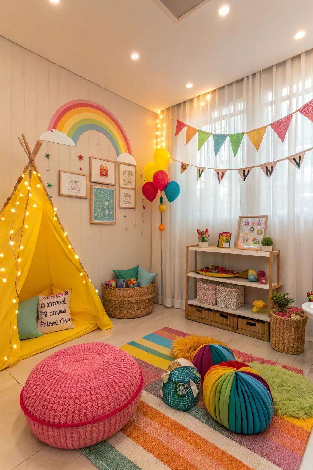 Bright colors create an engaging streaming background.