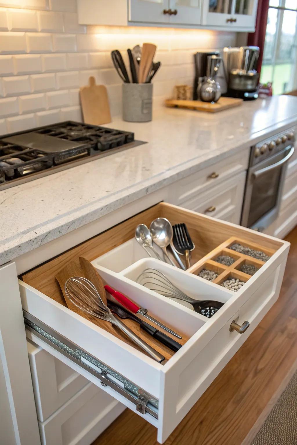 Sleek countertop storage for today's kitchens.