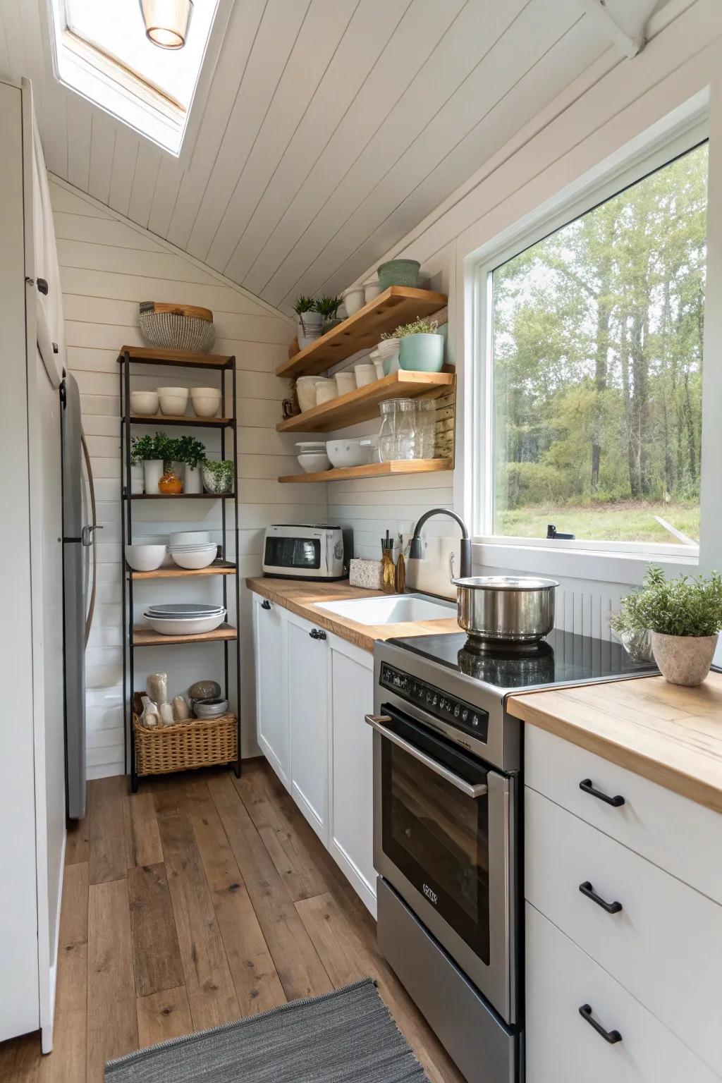 Functional kitchens are essential in tiny homes.