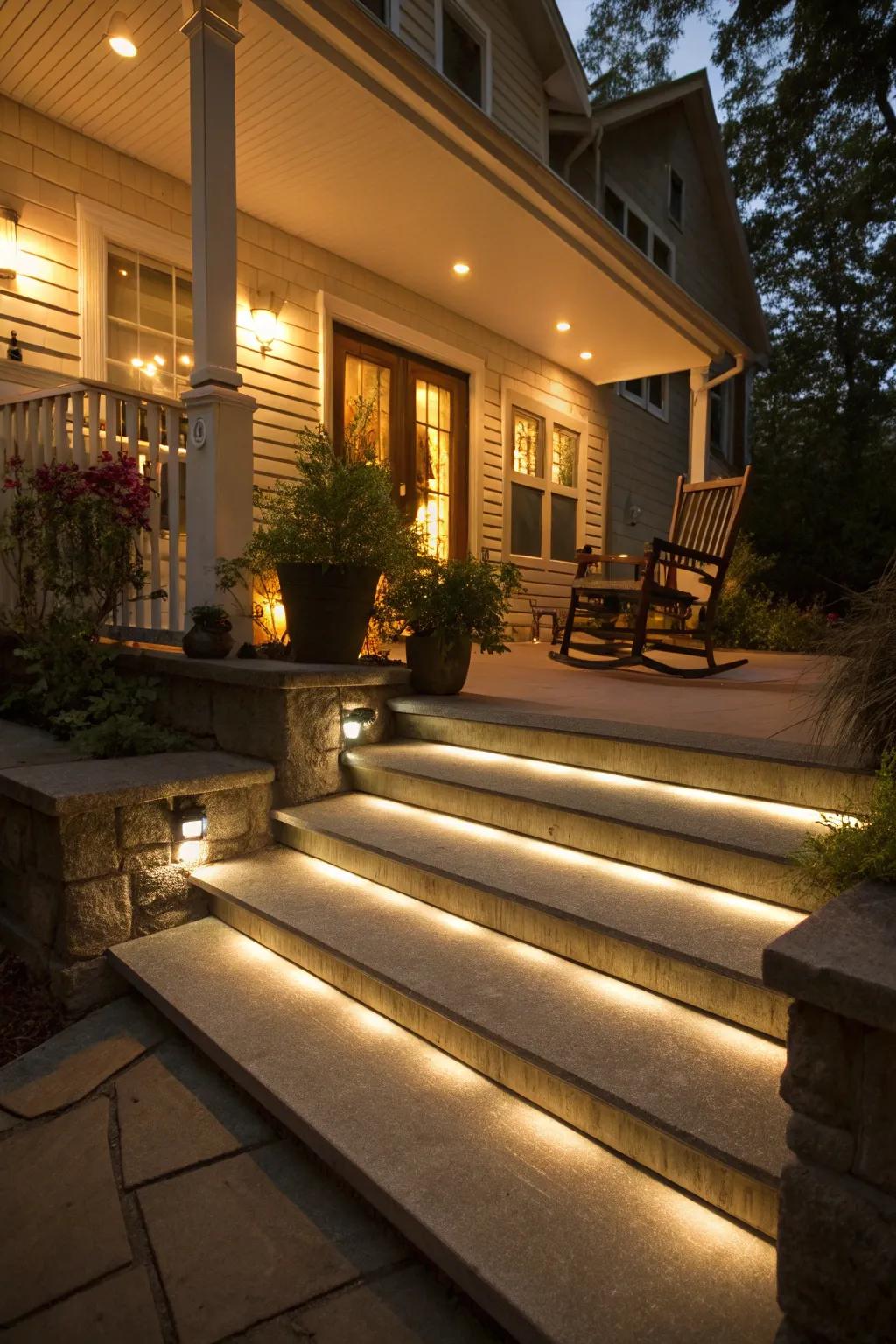 Lighting adds security and ambiance.