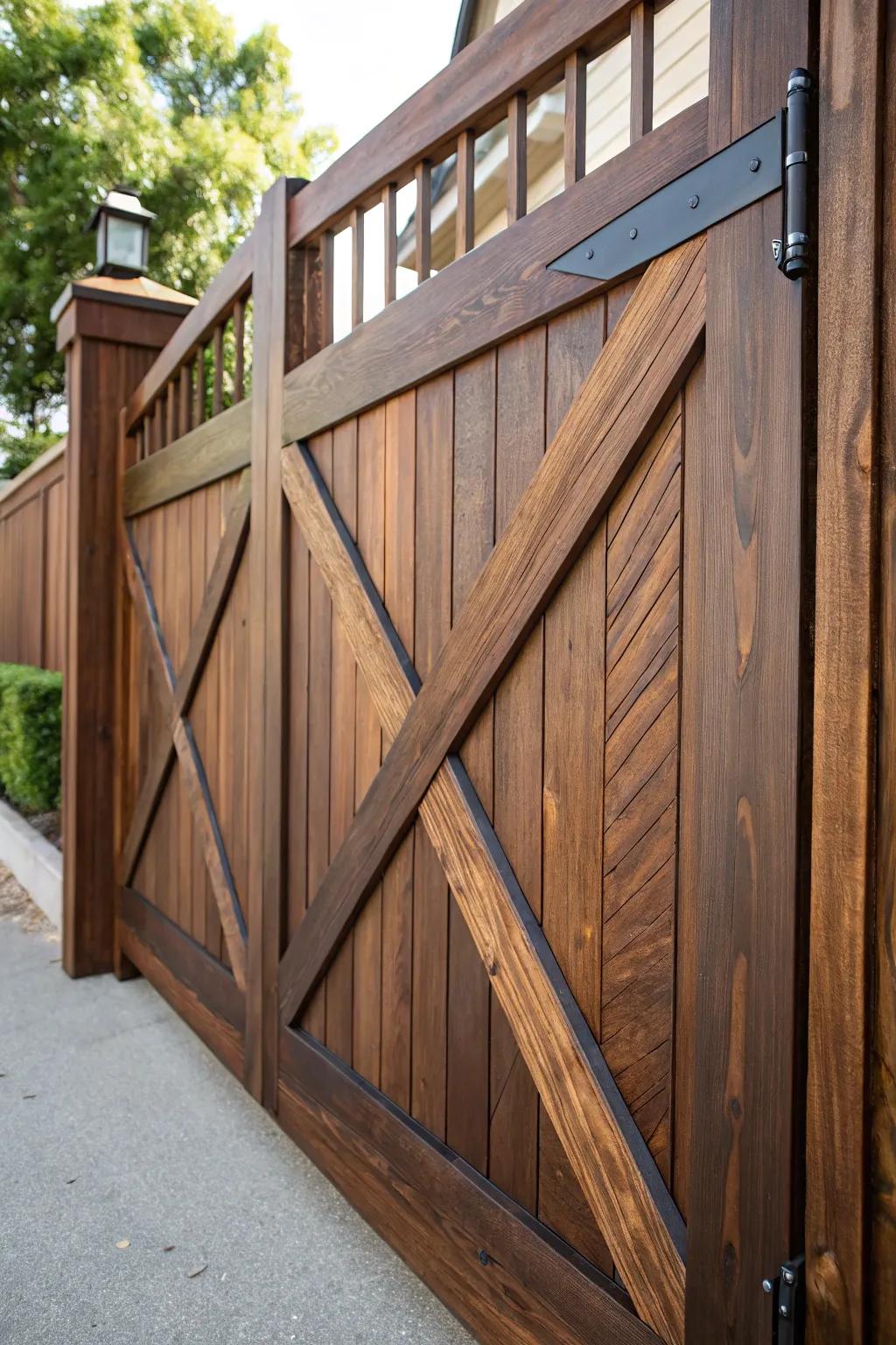 Strength Meets Style: Discover the Art of Diagonal Bracing in Wooden Gates