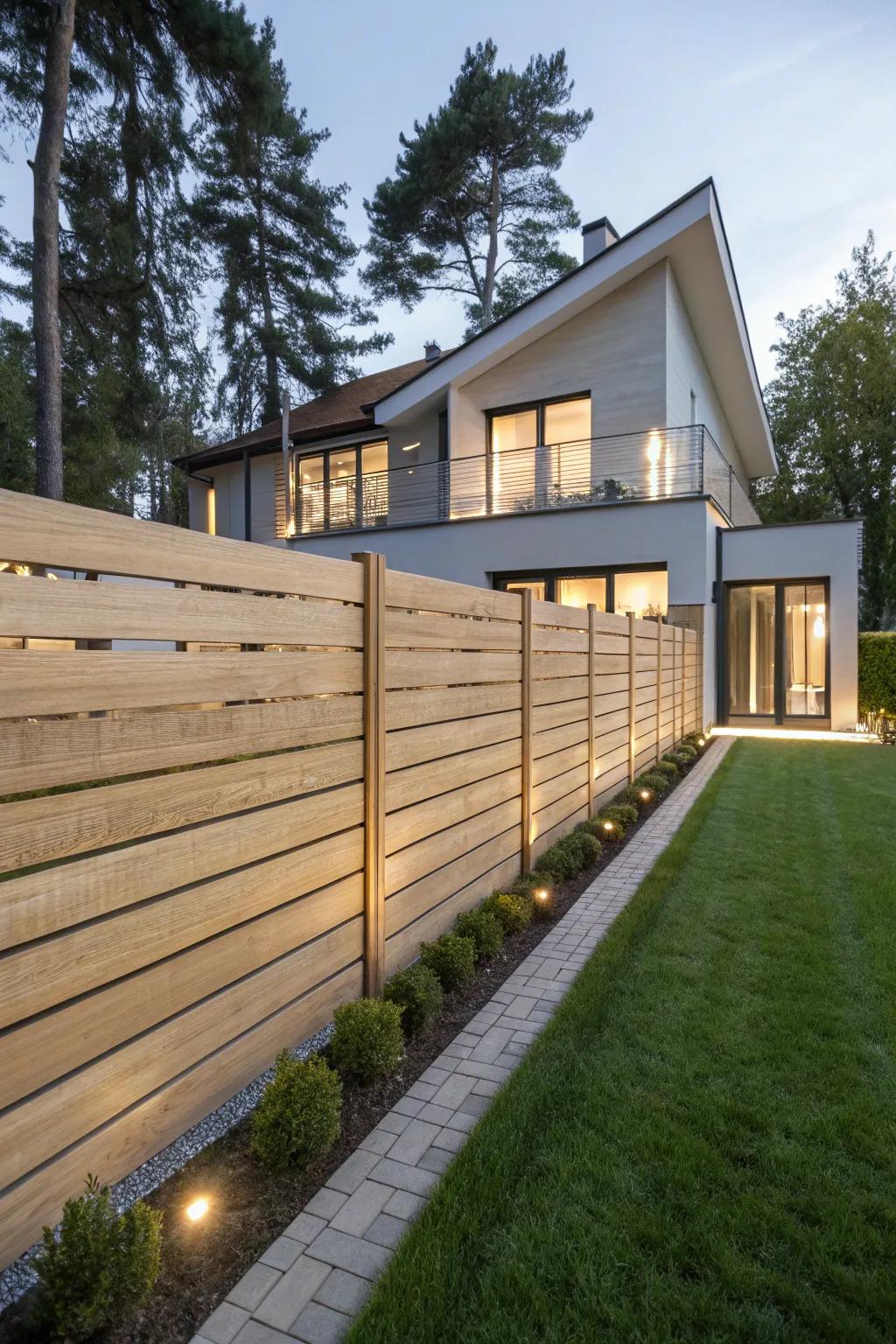 Contemporary fences provide simplicity and elegance.