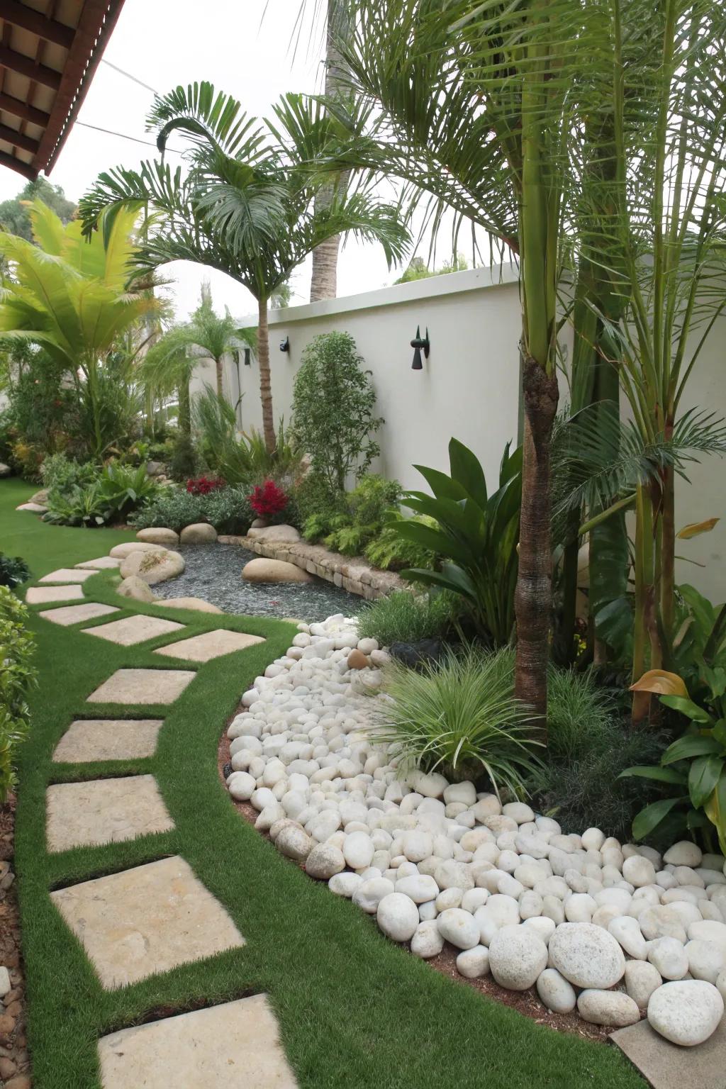 Escape to the tropics through this exotic garden theme.