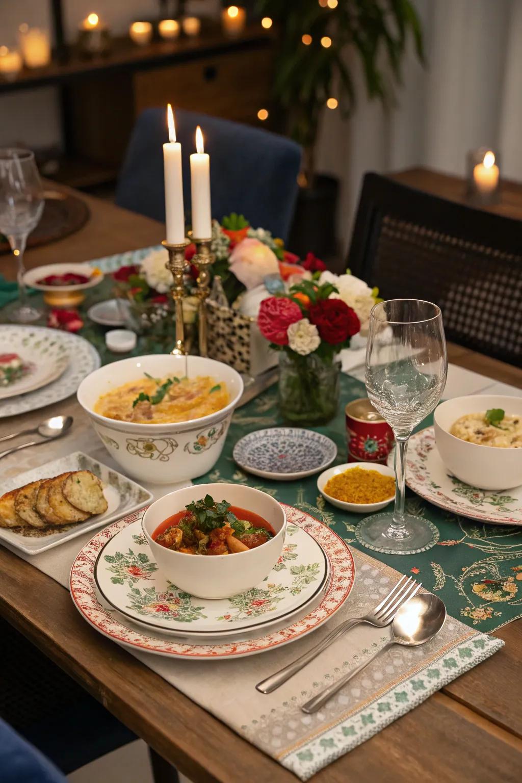 Travel the world through flavors with a themed dinner night.