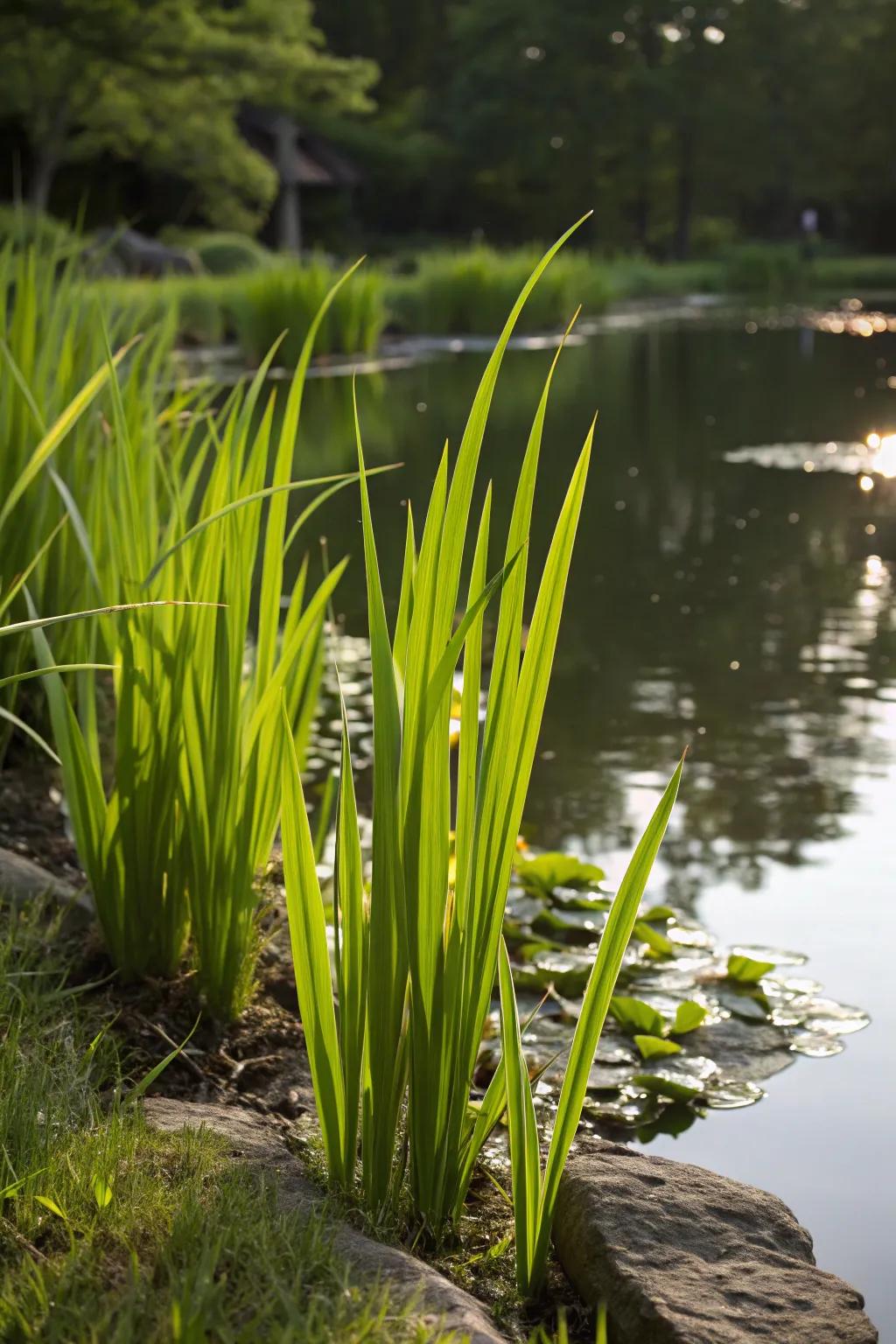 Sweetgrass presents year-round verdure and texture to your pond.