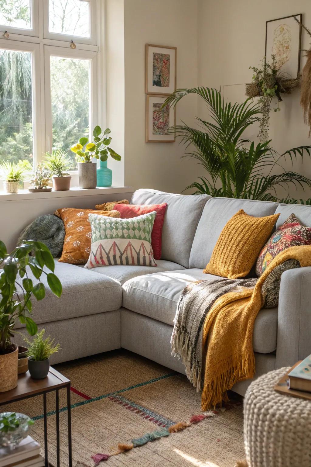 Elevate your corner sofa's comfort and style with the right accessories.