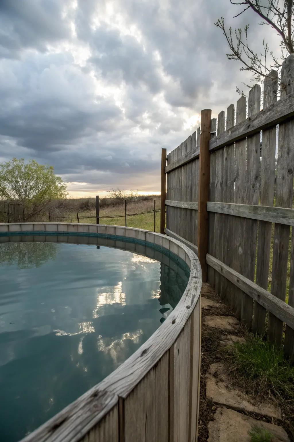 Savor seclusion with a stylish privacy fence encircling your pool.