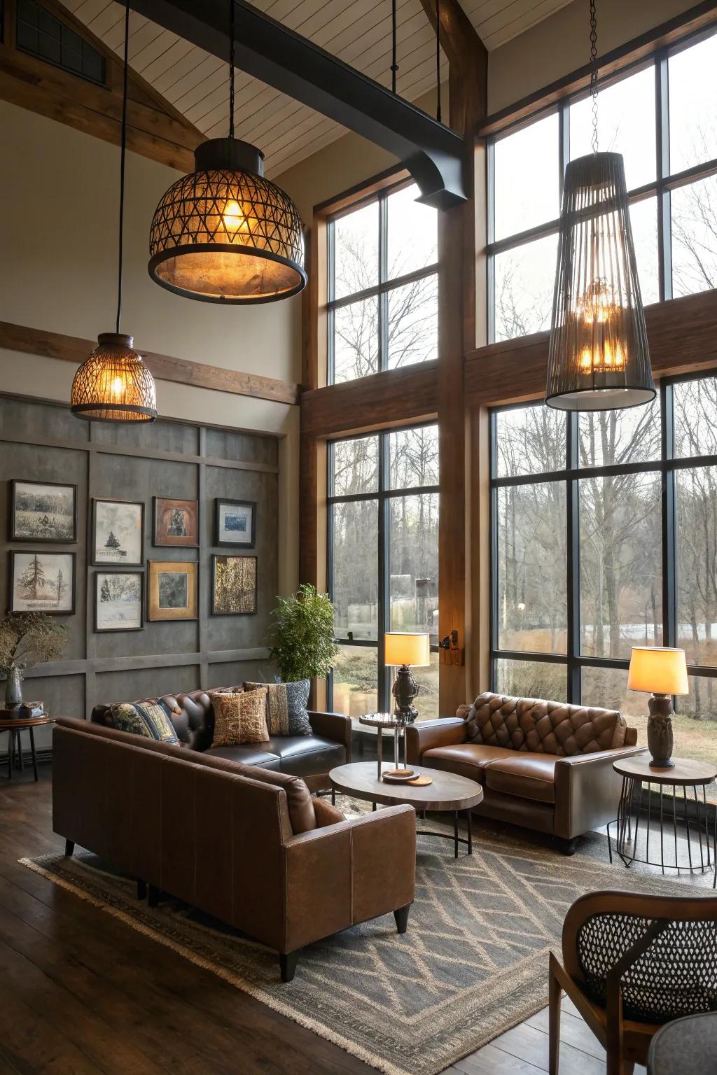 Sunlight and artificial light combine to illuminate the sanctuary.