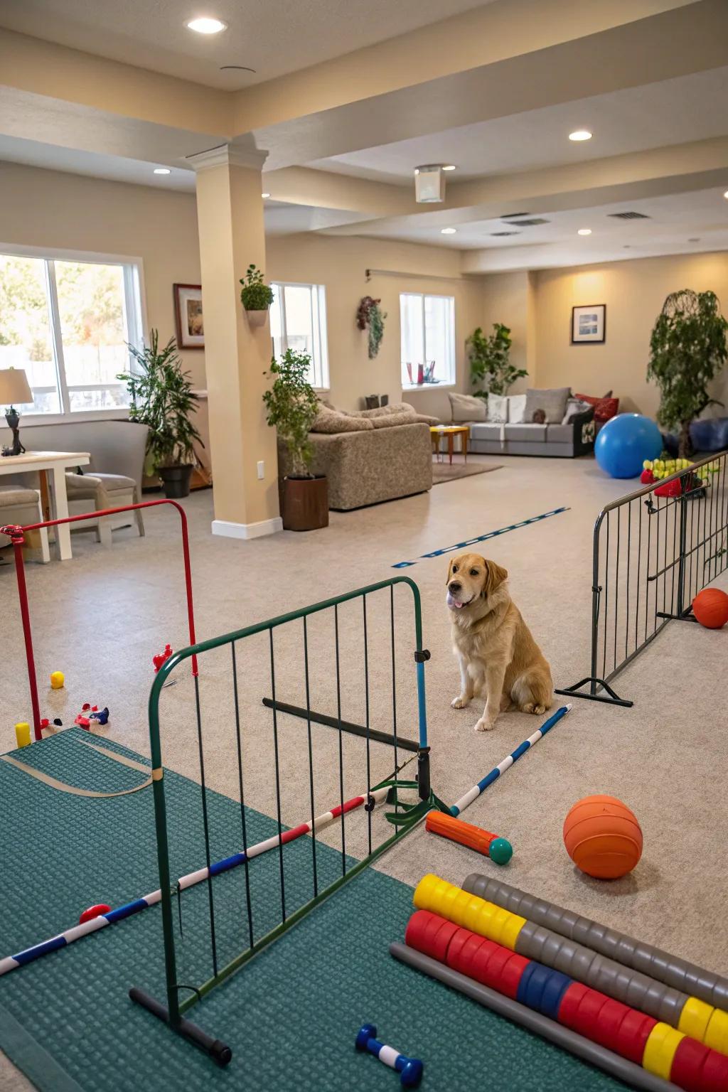 Designate training zones to encourage structured play and learning.