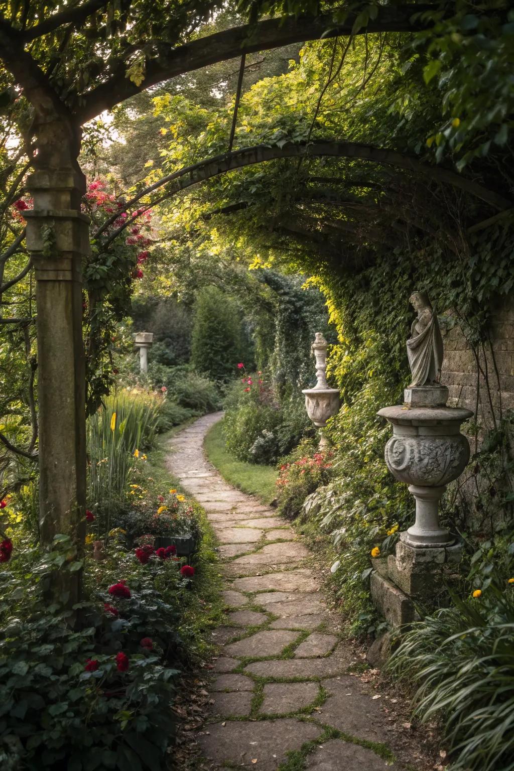 A secret path inspires exploration and discovery.