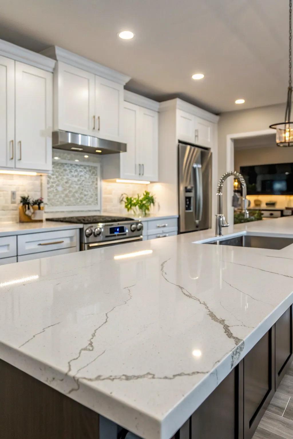Quartz countertops that combine beauty with durability.