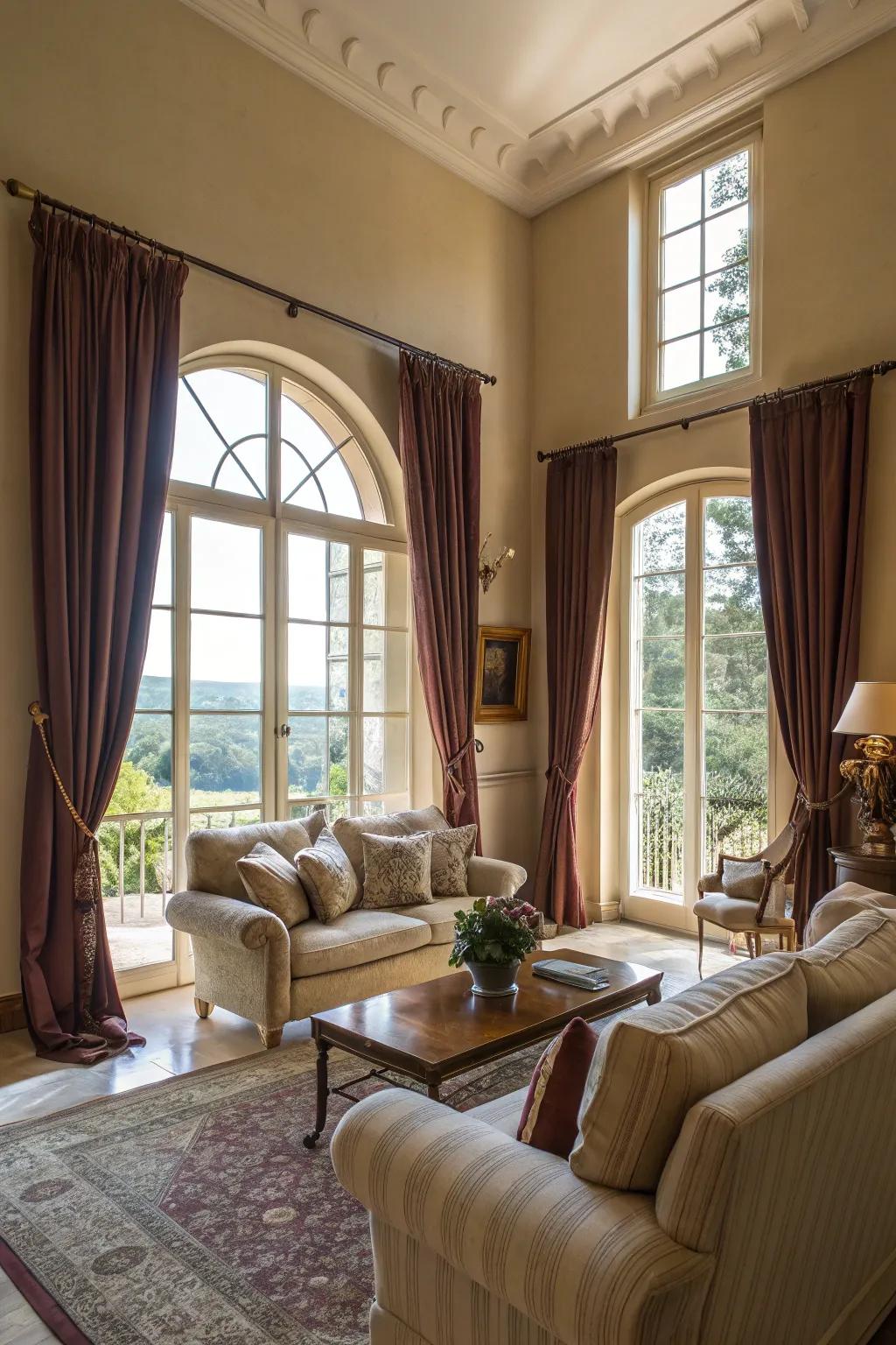 Sunlight elevates the room's inviting sensation.