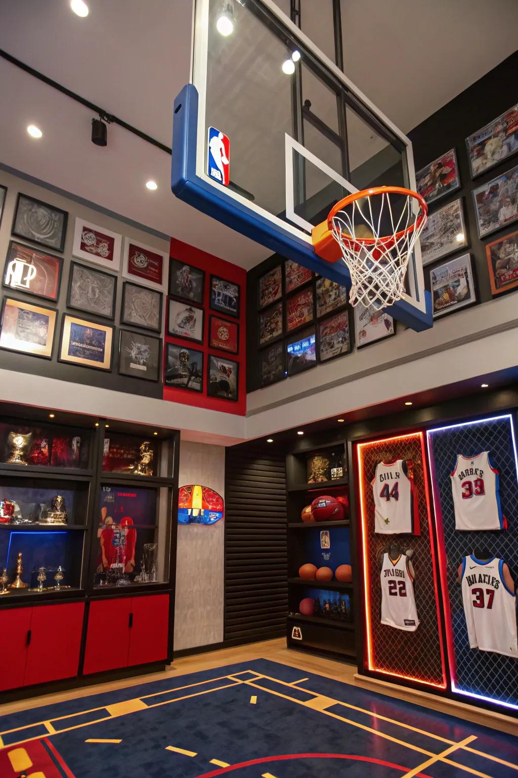 Bring the energy of sports indoors with a specialized space for your preferred sports.