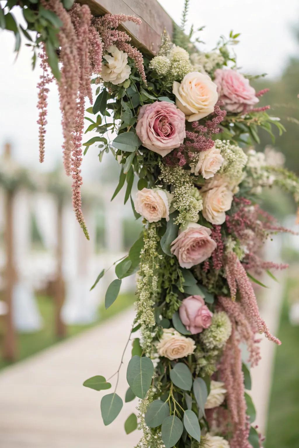 Amaranth adds whimsical elegance to wedding bouquets.