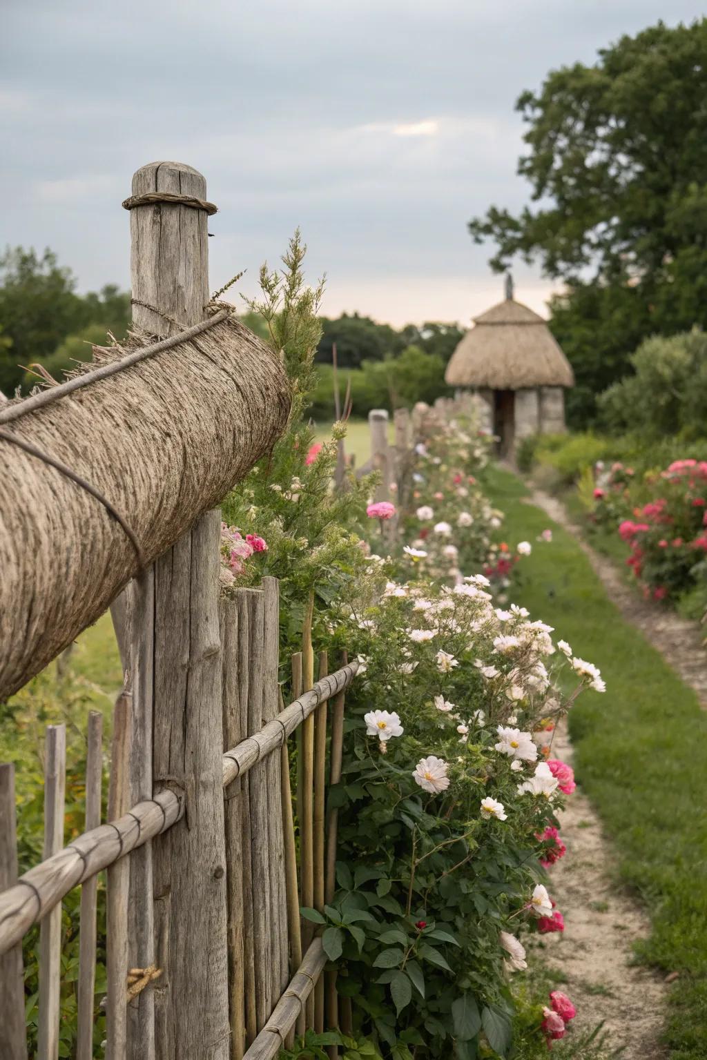 Reed rolls proffer a countryside charm and natural texture.
