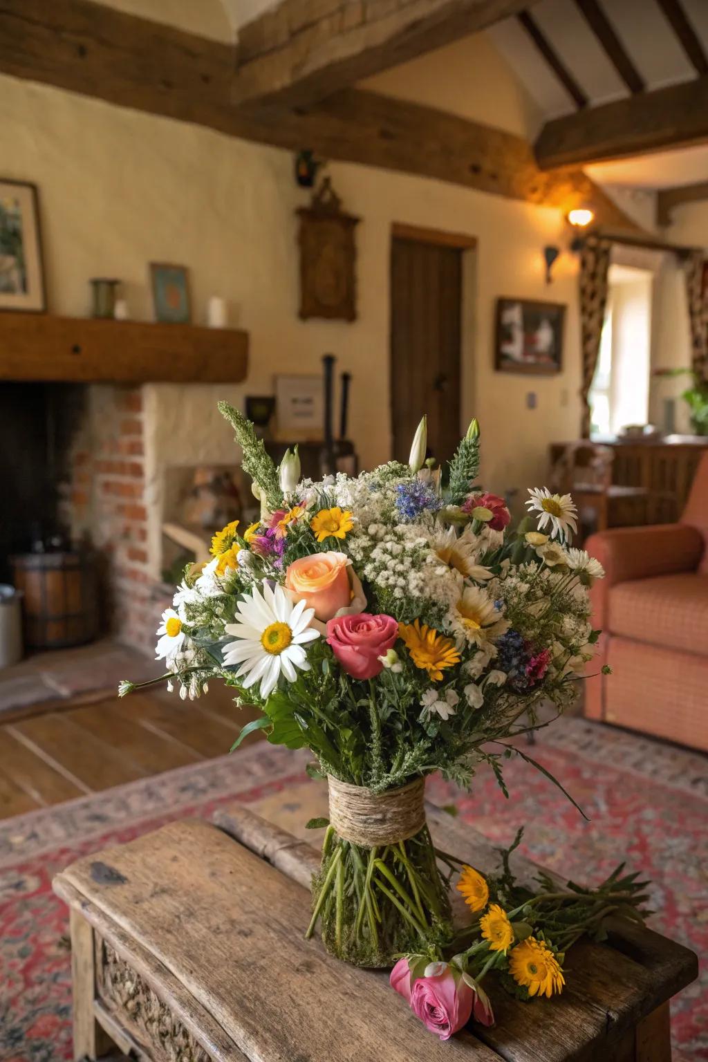 A relaxed and organic bouquet that brings effortless sophistication to any birthday.