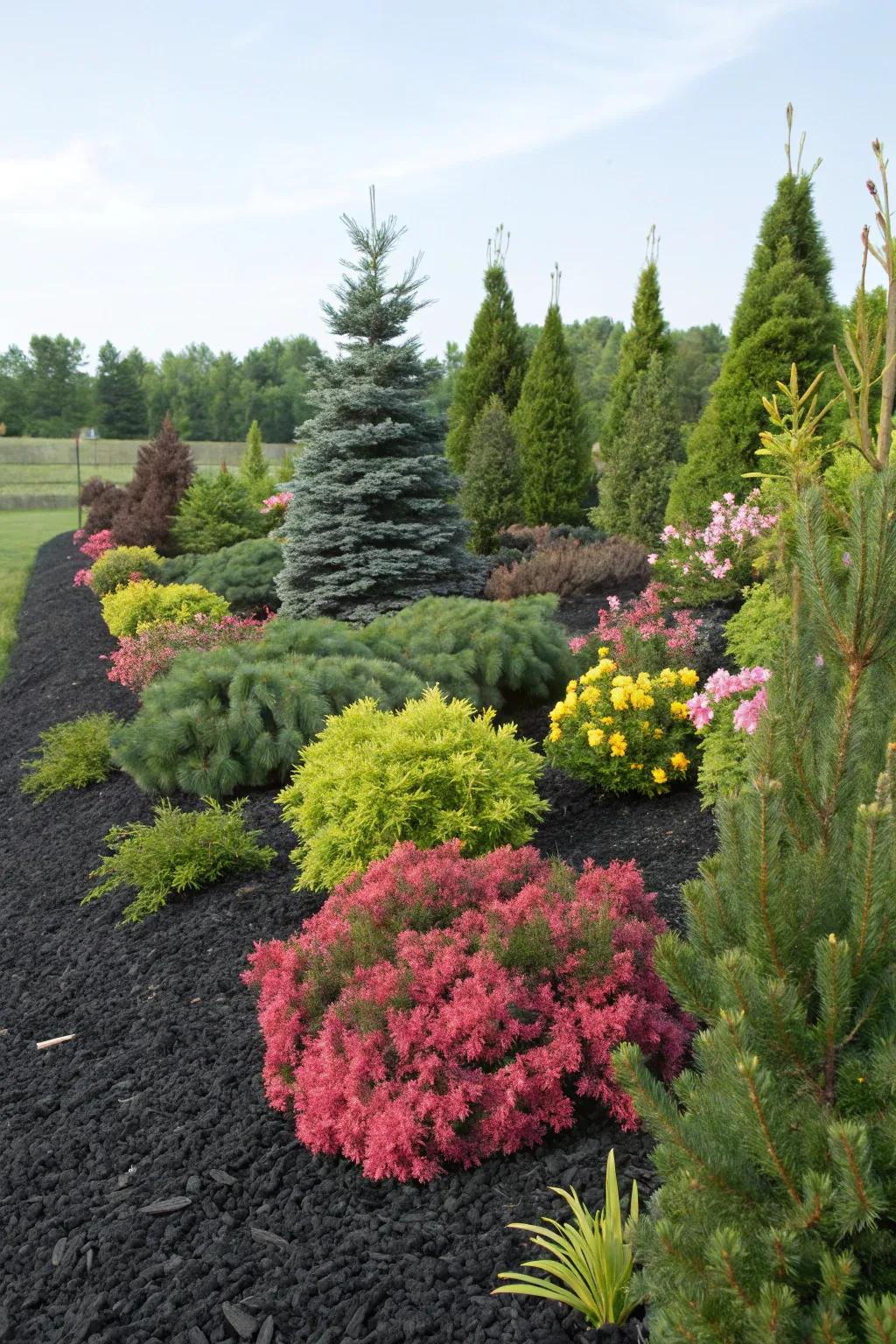 A variety of plants keeps your garden attractive year-round.