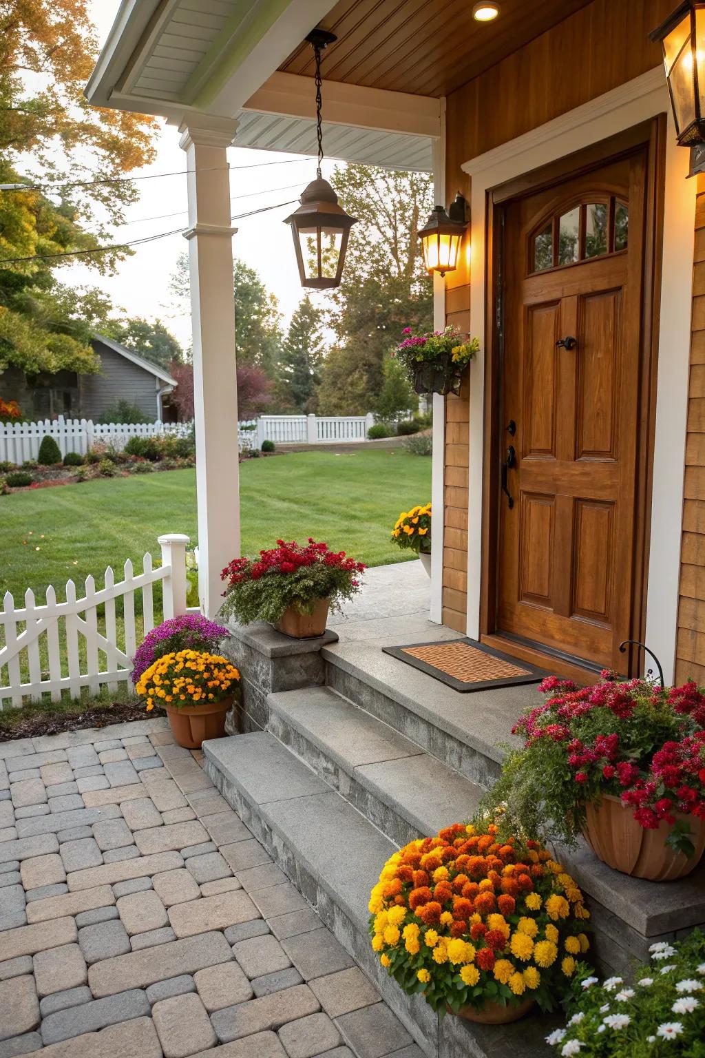 Garden boxes add color and vitality to your porch.