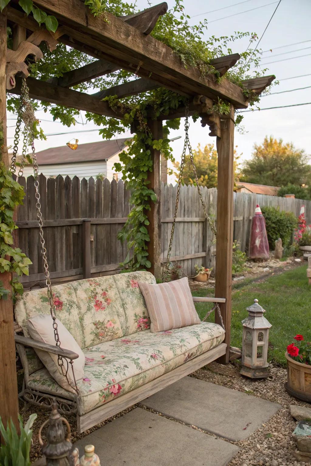 Weave in vintage charm with repurposed materials.