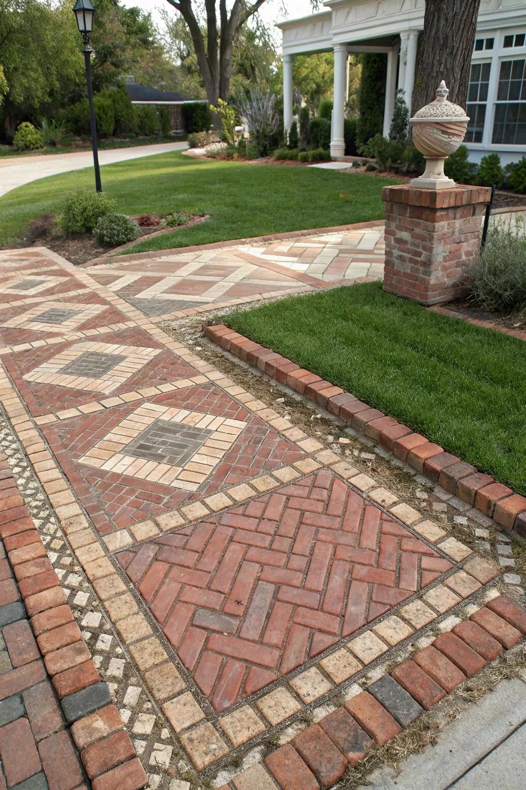 Diverse stone patterns add inventiveness to the landscape.